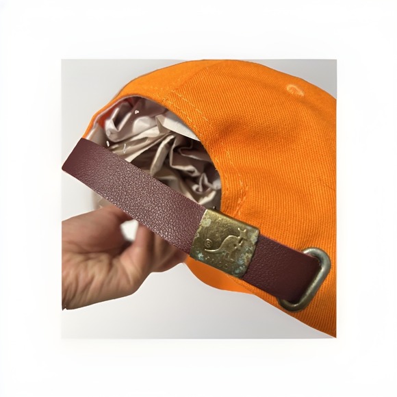 Men's Kangol Washed Orange Baseball Casual Cap - Picture 2 of 6